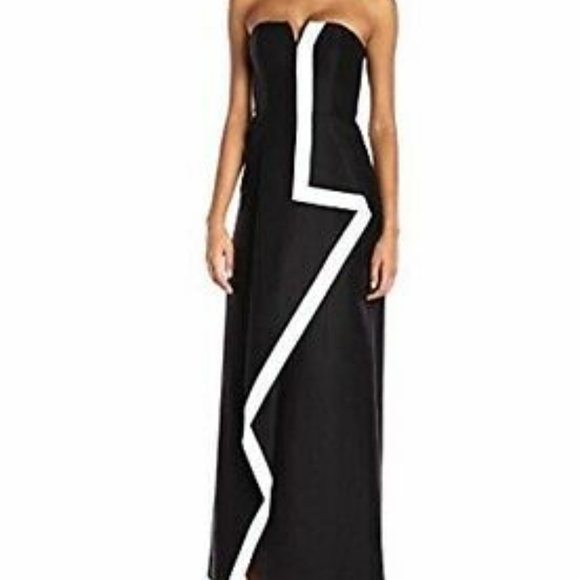Halston Heritage Strapless Structured Gown NWT - Picture 2 of 13